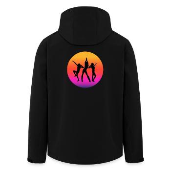 Diso, Disco-Fan, Disco-Musik - Recycelte Männer Softshell-Jacke von Stanley/Stella - Schwarz - Hinten - AI Model Male 185 light (185cm)