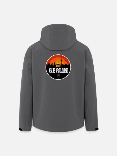 Berlin Skyline Original - Men’s Recycled Softshell Jacket by Stanley/Stella - black