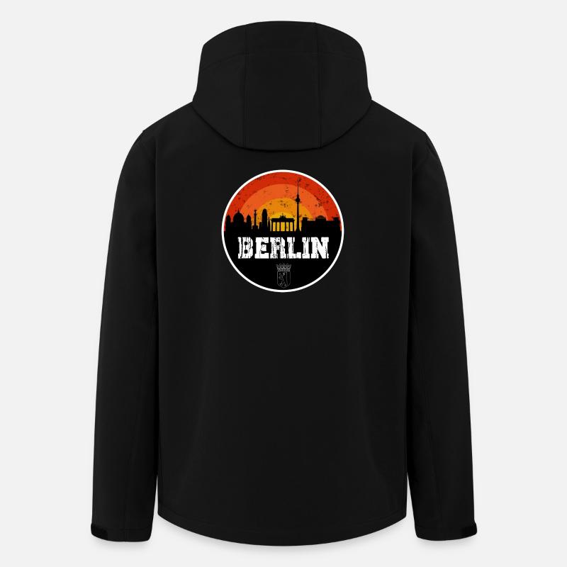 Berlin Skyline Original - Recycelte Männer Softshell-Jacke von Stanley/Stella - Schwarz