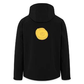 Der gelbe Kreis - Recycelte Männer Softshell-Jacke von Stanley/Stella - Schwarz - Hinten - AI Model Male 185 light (185cm)