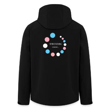Pride Month - Übergang... Laden - Recycelte Männer Softshell-Jacke von Stanley/Stella - Schwarz - Hinten - AI Model Male 185 light (185cm)