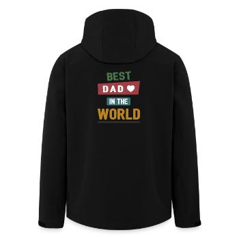 Bester Vater der Welt - Recycelte Männer Softshell-Jacke von Stanley/Stella - Schwarz - Hinten - AI Model Male 185 light (185cm)