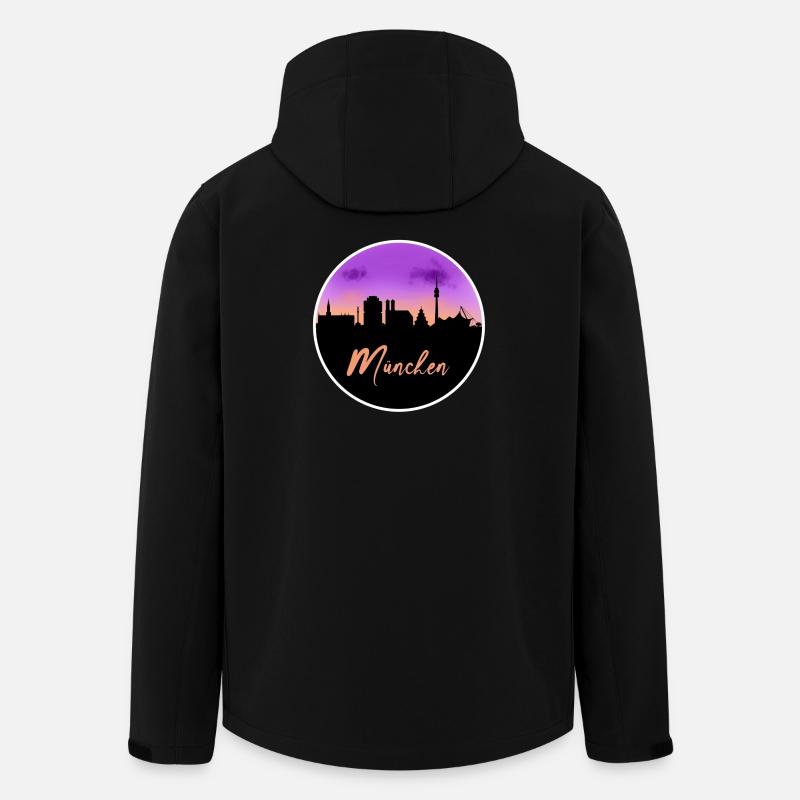 Munich Fine Skyline - Men’s Recycled Softshell Jacket by Stanley/Stella - black