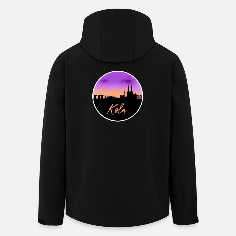 Köln Fine Skyline - Recycelte Männer Softshell-Jacke von Stanley/Stella - Schwarz