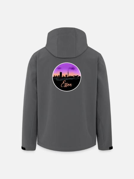 Essen Fine Skyline - Veste softshell homme en polyester recyclé Stanley/Stella - noir