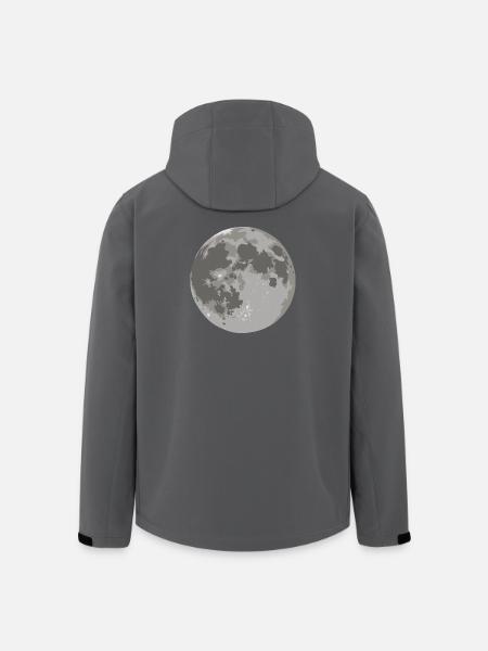 Moon - celestial body - Men’s Recycled Softshell Jacket by Stanley/Stella - black