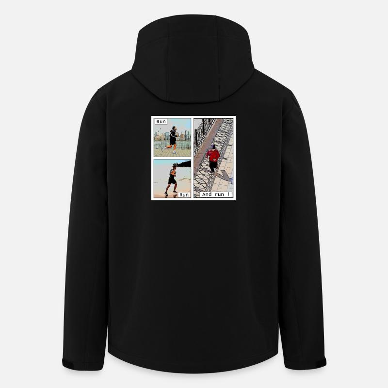 Le plaisir de courrir - Veste softshell homme en polyester recyclé Stanley/Stella - noir