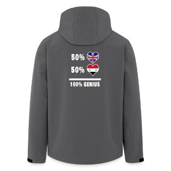 Syrie et Grande-Bretagne 100% Genius Flag - Veste softshell homme en polyester recyclé Stanley/Stella - charbon - Dos - AI Model Male 185 light (185cm)