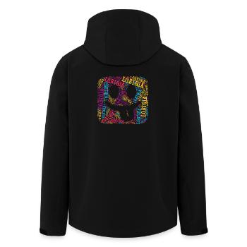 LGBTQIA+ T-Shirt Smile Word Cloud Gay Pride LGBT - Veste softshell homme en polyester recyclé Stanley/Stella - noir - Dos - AI Model Male 185 light (185cm)