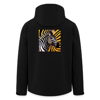 Zèbre - Veste softshell homme en polyester recyclé Stanley/Stella - noir - Dos - AI Model Male 185 light (185cm)