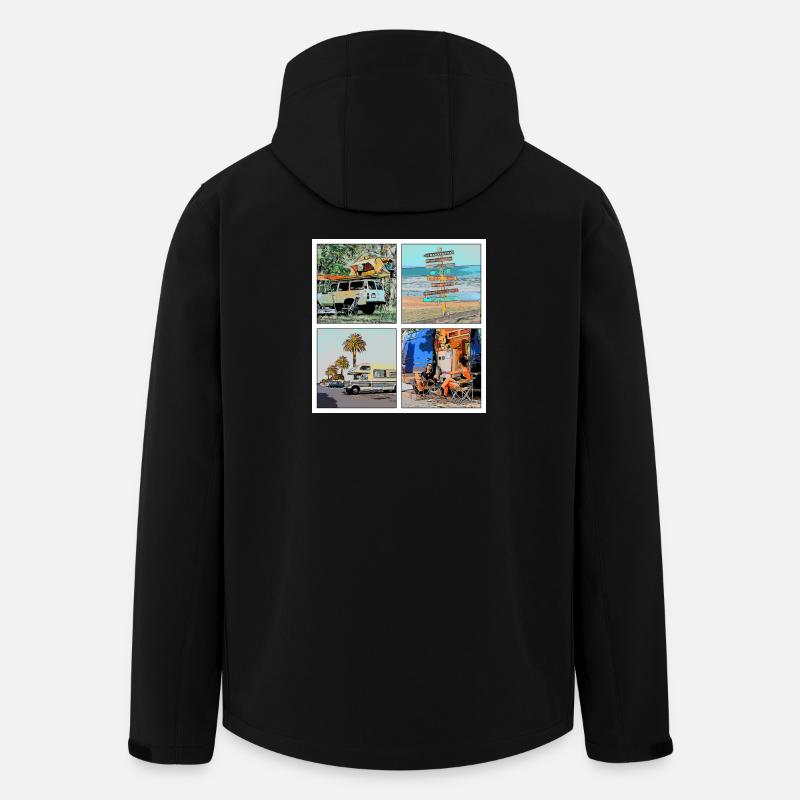 CAMPING - Veste softshell homme en polyester recyclé Stanley/Stella - noir