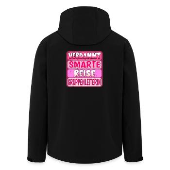 VERDAMMT SMARTE REISE GRUPPENLEITERIN SPRÜCHE - Recycelte Männer Softshell-Jacke von Stanley/Stella - Schwarz - Hinten - AI Model Male 185 light (185cm)