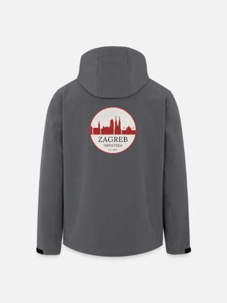 Zagreb Skyline Emblem Croatia - Men’s Recycled Softshell Jacket by Stanley/Stella - black