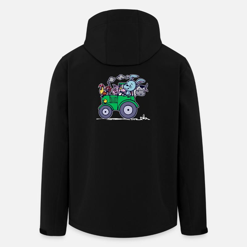 Landmaschinen Statement Ackerbau Bauernhof Traktor - Recycelte Männer Softshell-Jacke von Stanley/Stella - Schwarz