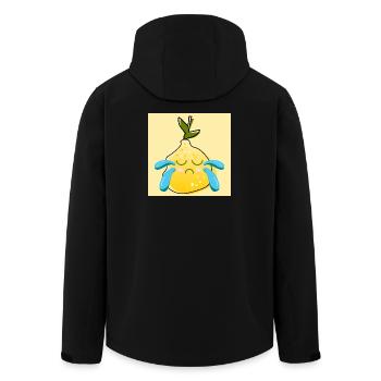 Traurige Zitrone COMIC WEINEN LIMONE SOMMER ESSEN - Recycelte Männer Softshell-Jacke von Stanley/Stella - Schwarz - Hinten - AI Model Male 185 light (185cm)
