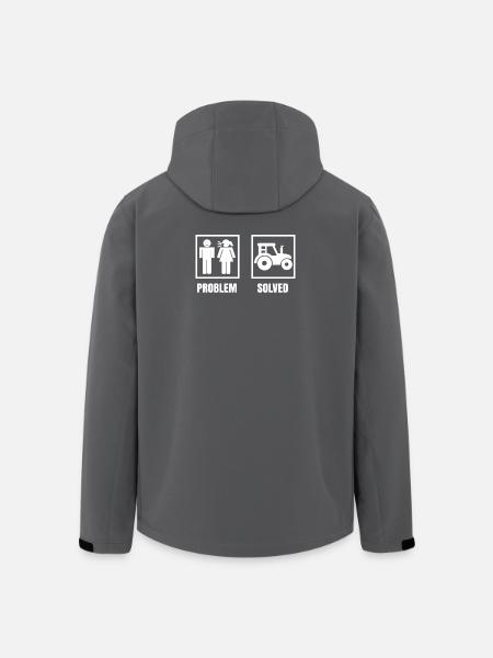 Véhicule de machinerie agricole disant champ de véhicules utilitaires - Veste softshell homme en polyester recyclé Stanley/Stella - noir