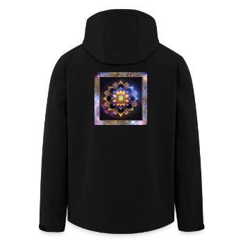 Fleur de lotus de mandala - Veste softshell homme en polyester recyclé Stanley/Stella - noir - Dos - AI Model Male 185 light (185cm)