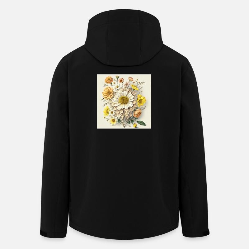 Blumen - Recycelte Männer Softshell-Jacke von Stanley/Stella - Schwarz