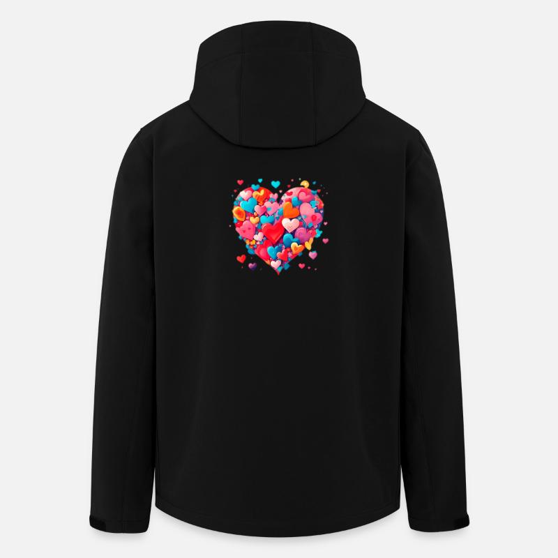 Cœur d’amour - Veste softshell homme en polyester recyclé Stanley/Stella - noir
