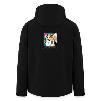 Fier propriétaire de Collie - Veste softshell homme en polyester recyclé Stanley/Stella - noir - Dos - AI Model Male 185 light (185cm)