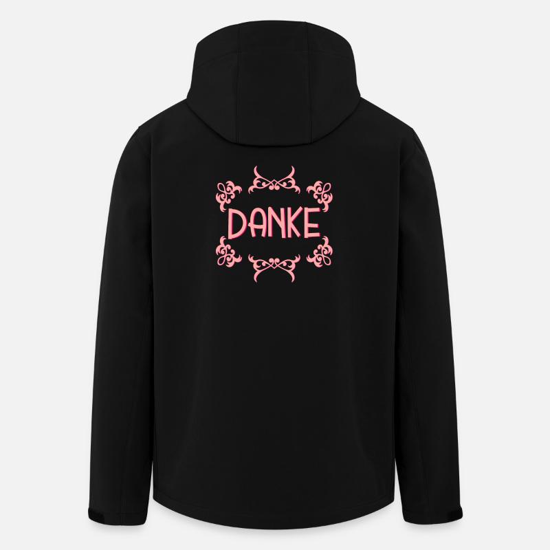 Dankeschöngeschenke DANKE SPRÜCHE - Recycelte Männer Softshell-Jacke von Stanley/Stella - Schwarz