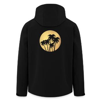 Cercle Or Palmiers Vacances De Luxe Rond Chill Mers du Sud - Veste softshell homme en polyester recyclé Stanley/Stella - noir - Dos - AI Model Male 185 light (185cm)