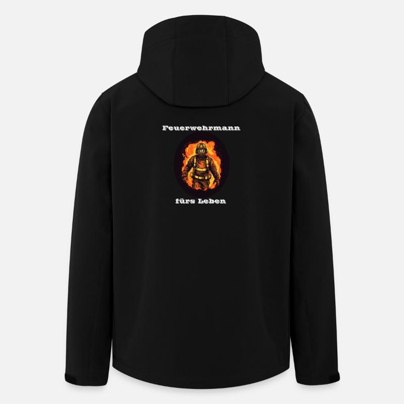 Feuerwehrmann fürs Leben weiß - Recycelte Männer Softshell-Jacke von Stanley/Stella - Schwarz