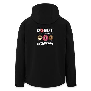 Donut spricht mit mir Design - Recycelte Männer Softshell-Jacke von Stanley/Stella - Schwarz - Hinten - AI Model Male 185 light (185cm)
