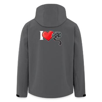 J’aime les films Cinéma Déclaration de cœur Cinéma Films - Veste softshell homme en polyester recyclé Stanley/Stella - charbon - Dos - AI Model Male 185 light (185cm)