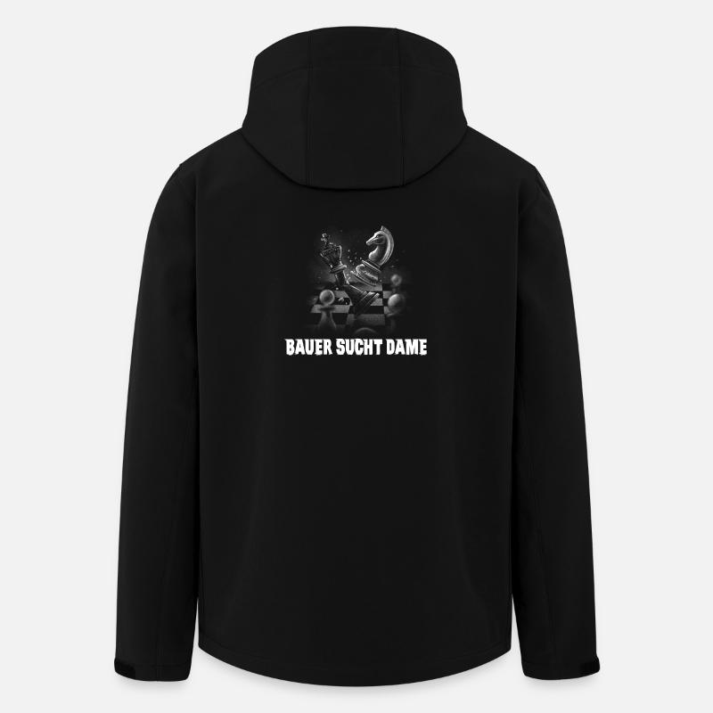 Schach Design - Recycelte Männer Softshell-Jacke von Stanley/Stella - Schwarz