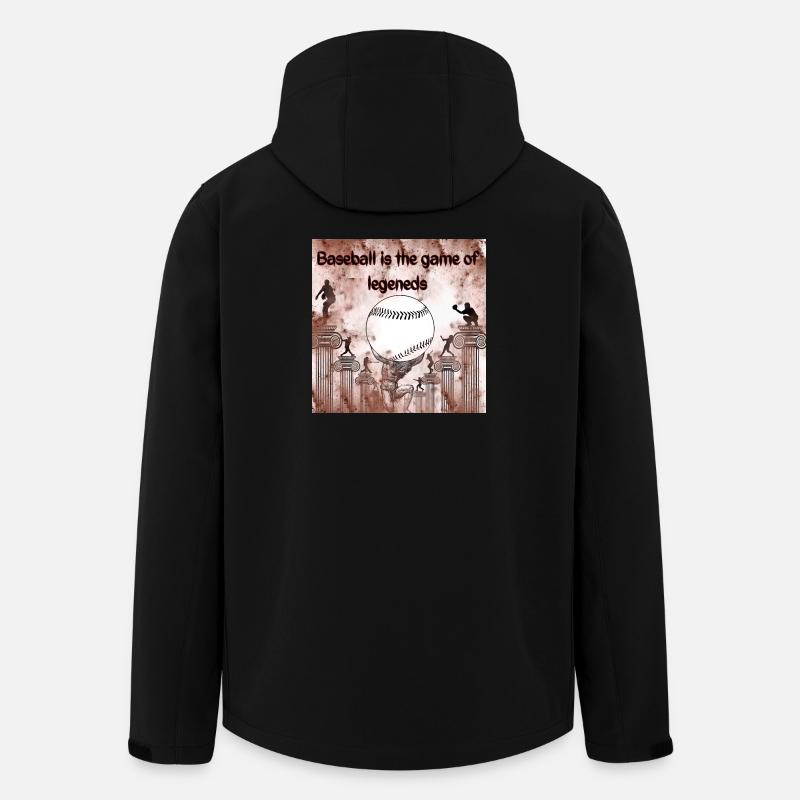 Legendäre Baseball-Illustration mit Säulenmotiv - Recycelte Männer Softshell-Jacke von Stanley/Stella - Schwarz