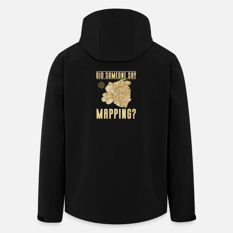 Conception cartographique - Veste softshell homme en polyester recyclé Stanley/Stella - noir