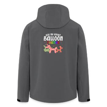 Balloon Twisting Design - Men’s Recycled Softshell Jacket by Stanley/Stella - anthracite - Back - AI Model Male 185 light (185cm)