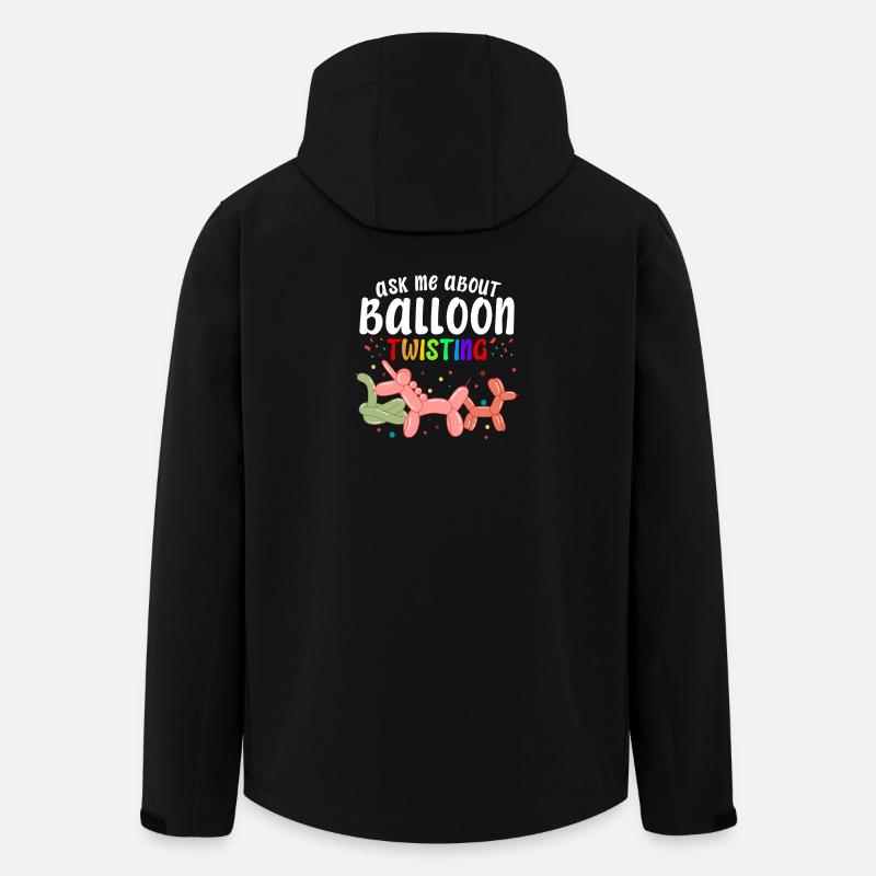 Balloon Twisting Design - Men’s Recycled Softshell Jacket by Stanley/Stella - black