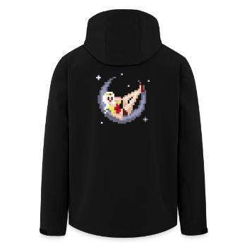 Pixel Pinup : Fille sur la Lune - Veste softshell homme en polyester recyclé Stanley/Stella - noir - Dos - AI Model Male 185 light (185cm)