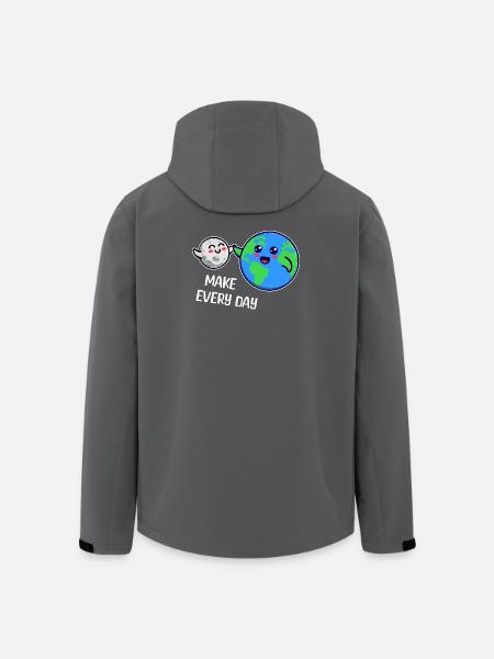 Mother Earth Statement Eco-Friendly Environment - Men’s Recycled Softshell Jacket by Stanley/Stella - black