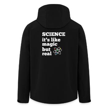 Wissenschaft - es ist wie Magie, aber real - Recycelte Männer Softshell-Jacke von Stanley/Stella - Schwarz - Hinten - AI Model Male 185 light (185cm)