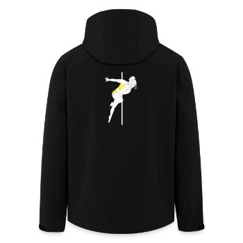 Pole Fitness Gelb Bikini Silhouette - Recycelte Männer Softshell-Jacke von Stanley/Stella - Schwarz - Hinten - AI Model Male 185 light (185cm)