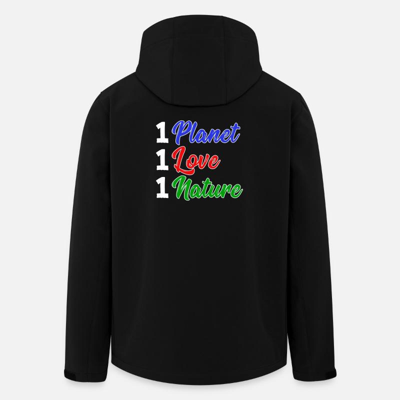 Mutter Erde Planet Natur Statement Naturschutz - Recycelte Männer Softshell-Jacke von Stanley/Stella - Schwarz