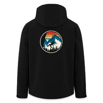 Alpine Ascent in Sunset Stripes - Men’s Recycled Softshell Jacket by Stanley/Stella - black - Back - AI Model Male 185 light (185cm)