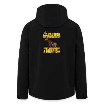 Okapi der Waldflüsterer - Recycelte Männer Softshell-Jacke von Stanley/Stella - Schwarz - Hinten - AI Model Male 185 light (185cm)