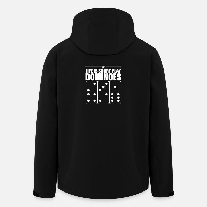 Conception de jeux Domino - Veste softshell homme en polyester recyclé Stanley/Stella - noir