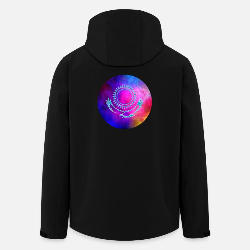 Kazakhstan Galaxy Gift - Men’s Recycled Softshell Jacket by Stanley/Stella - black