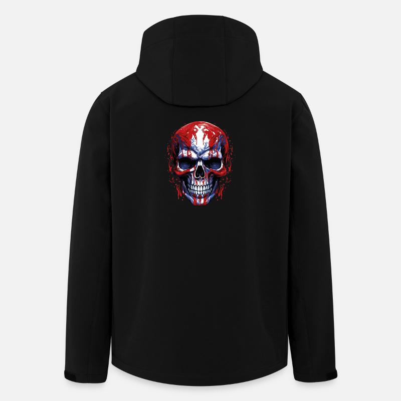 Flaggen Skull Grafik - Recycelte Männer Softshell-Jacke von Stanley/Stella - Schwarz