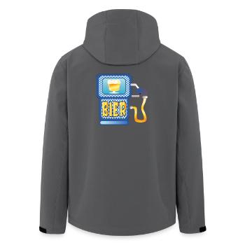 BAYERISCHE ZAPFSÄULE BIER - Bayern - Recycelte Männer Softshell-Jacke von Stanley/Stella - Schwarz - Hinten - AI Model Male 185 light (185cm)