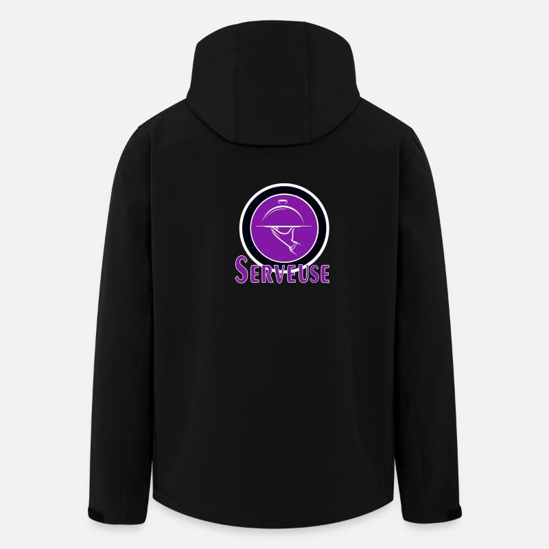 Serveuse - Veste softshell homme en polyester recyclé Stanley/Stella - noir