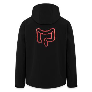DARM ORGAN - Recycelte Männer Softshell-Jacke von Stanley/Stella - Schwarz - Hinten - AI Model Male 185 light (185cm)