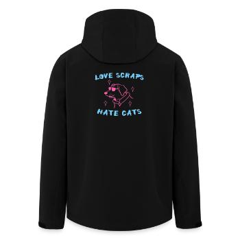 Déclaration du chat animal préféré des animaux de compagnie - Veste softshell homme en polyester recyclé Stanley/Stella - noir - Dos - AI Model Male 185 light (185cm)