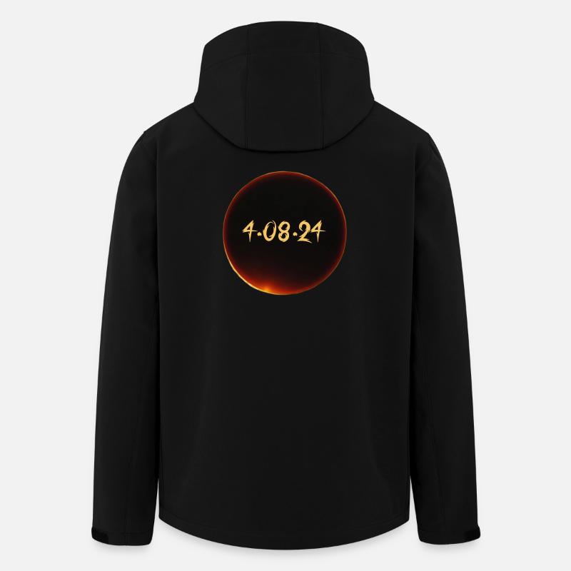 Eclipse de Soleil 2024 - Veste softshell homme en polyester recyclé Stanley/Stella - noir