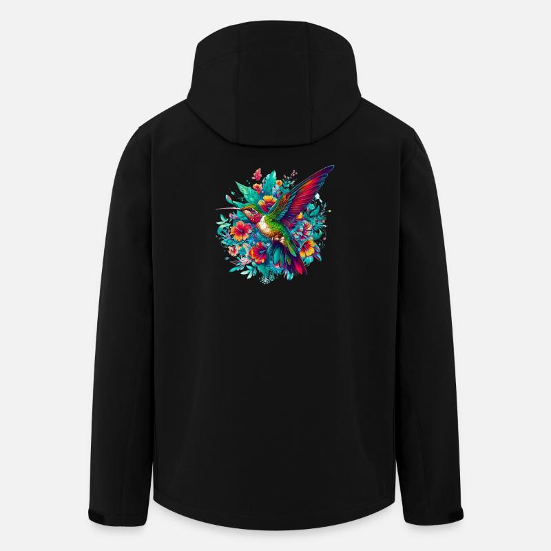 Kolibri - Recycelte Männer Softshell-Jacke von Stanley/Stella - Schwarz